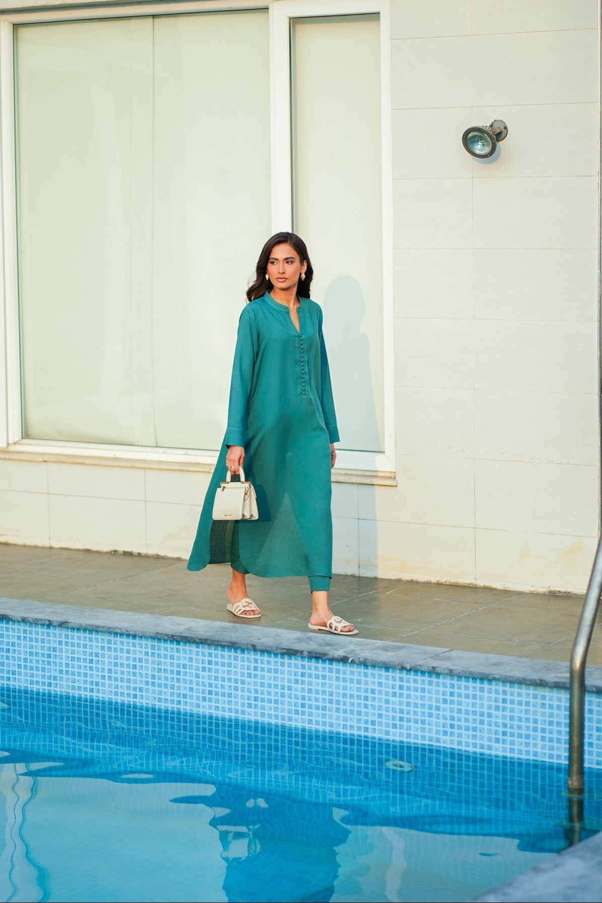 Teal Karandi Coord